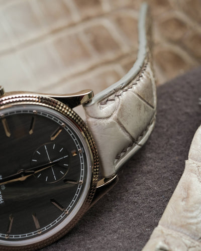 Bespoke Watch Strap in Grey Himalayan Crocodile
