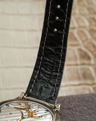 Bespoke Watch Strap in Grey Himalayan Crocodile