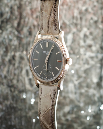 Bespoke Watch Strap in Grey Himalayan Crocodile