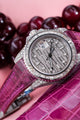 Bespoke Watch Strap in Purple Himalayan Crocodile