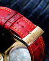 Bespoke Watch Strap in Red Himalayan Crocodile