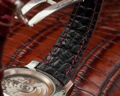 Bespoke Watch Strap in Reddish Brown Crocodile