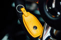 Bespoke Key Fob Cover in Yellow Nappa