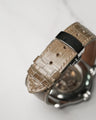 Bespoke Watch Strap in Olive Grey Crocodile