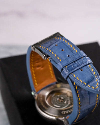 Bespoke Watch Strap in Baby Blue Himalayan Crocodile