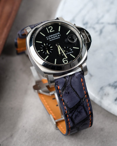 Bespoke Watch Strap in Grey Rubbed Off Crocodile
