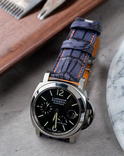 Bespoke Watch Strap in Grey Rubbed Off Crocodile