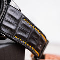 Bespoke Watch Strap in Black Crocodile