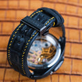 Bespoke Watch Strap in Black Crocodile