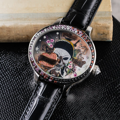 Bespoke Watch Strap in Black Crocodile