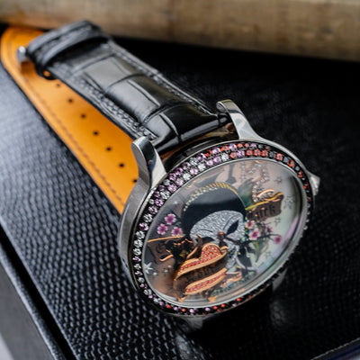 Bespoke Watch Strap in Black Crocodile