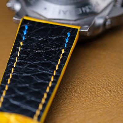 Bespoke Watch Strap in Yellow Himalayan Crocodile