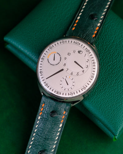 Bespoke Watch Strap in Green Ostrich