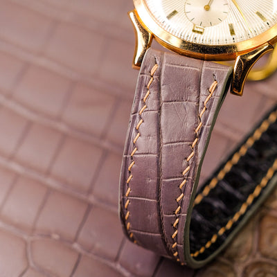 Bespoke Watch Strap in Grey Himalayan Crocodile