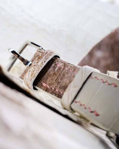 Bespoke Watch Strap in Natural Himalayan Crocodile