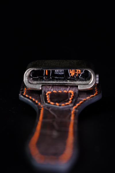 Bespoke Bund Strap in Black Crocodile