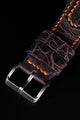 Bespoke Bund Strap in Black Crocodile