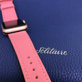 Bespoke Watch Strap in Baby Pink Chevre