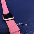 Bespoke Watch Strap in Baby Pink Chevre