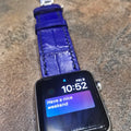 Bespoke Watch Strap in Electric Blue Crocodile
