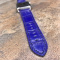 Bespoke Watch Strap in Electric Blue Crocodile