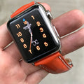 Bespoke Watch Strap in Orange Chevre