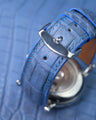 Bespoke Watch Strap in Baby Blue Himalayan Crocodile