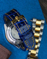 Bespoke Watch Strap in Electric Blue Crocodile