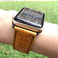 Bespoke Watch Strap in Yellow Circular Grains Alligator