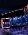 Bespoke Watch Strap in Electric Blue Crocodile