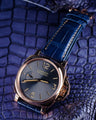 Bespoke Watch Strap in Electric Blue Crocodile