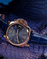 Bespoke Watch Strap in Electric Blue Crocodile