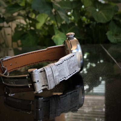 Bespoke Watch Strap in Natural Himalayan Crocodile