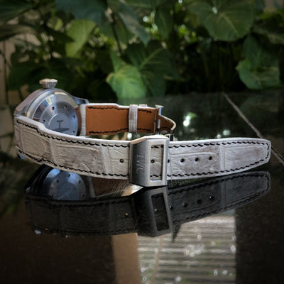 Bespoke Watch Strap in Natural Himalayan Crocodile