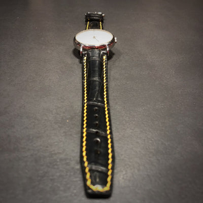 Bespoke Watch Strap in Black Crocodile