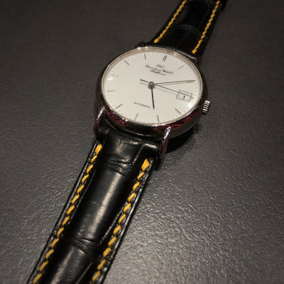 Bespoke Watch Strap in Black Crocodile