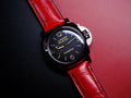 Bespoke Watch Strap in Ferrari Red Crocodile