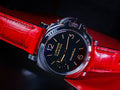 Bespoke Watch Strap in Ferrari Red Crocodile