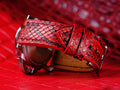 Bespoke Watch Strap in Ferrari Red Python