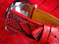 Bespoke Watch Strap in Ferrari Red Python