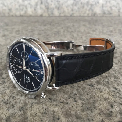 Bespoke Watch Strap in Black Alligator
