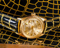 Bespoke Watch Strap in Gold Black Alligator
