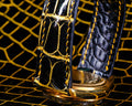 Bespoke Watch Strap in Gold Black Alligator