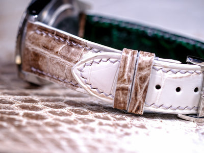 Bespoke Watch Strap in Natural Himalayan Crocodile