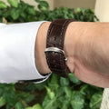 Bespoke Watch Strap in Chocolate Brown Crocodile