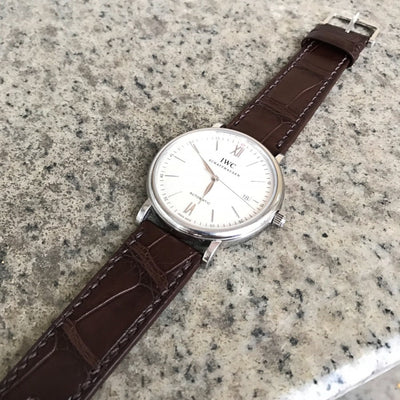 Bespoke Watch Strap in Chocolate Brown Crocodile