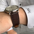 Bespoke Watch Strap in Chocolate Brown Crocodile