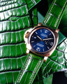 Bespoke Watch Strap in Pine Green Alligator