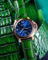 Bespoke Watch Strap in Pine Green Alligator