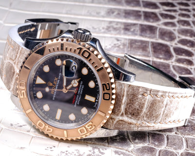Bespoke Watch strap in Natural Himalayan Crocodile